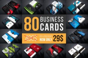 Read more about the article 80 Business Cards Mega Bundle Free Download