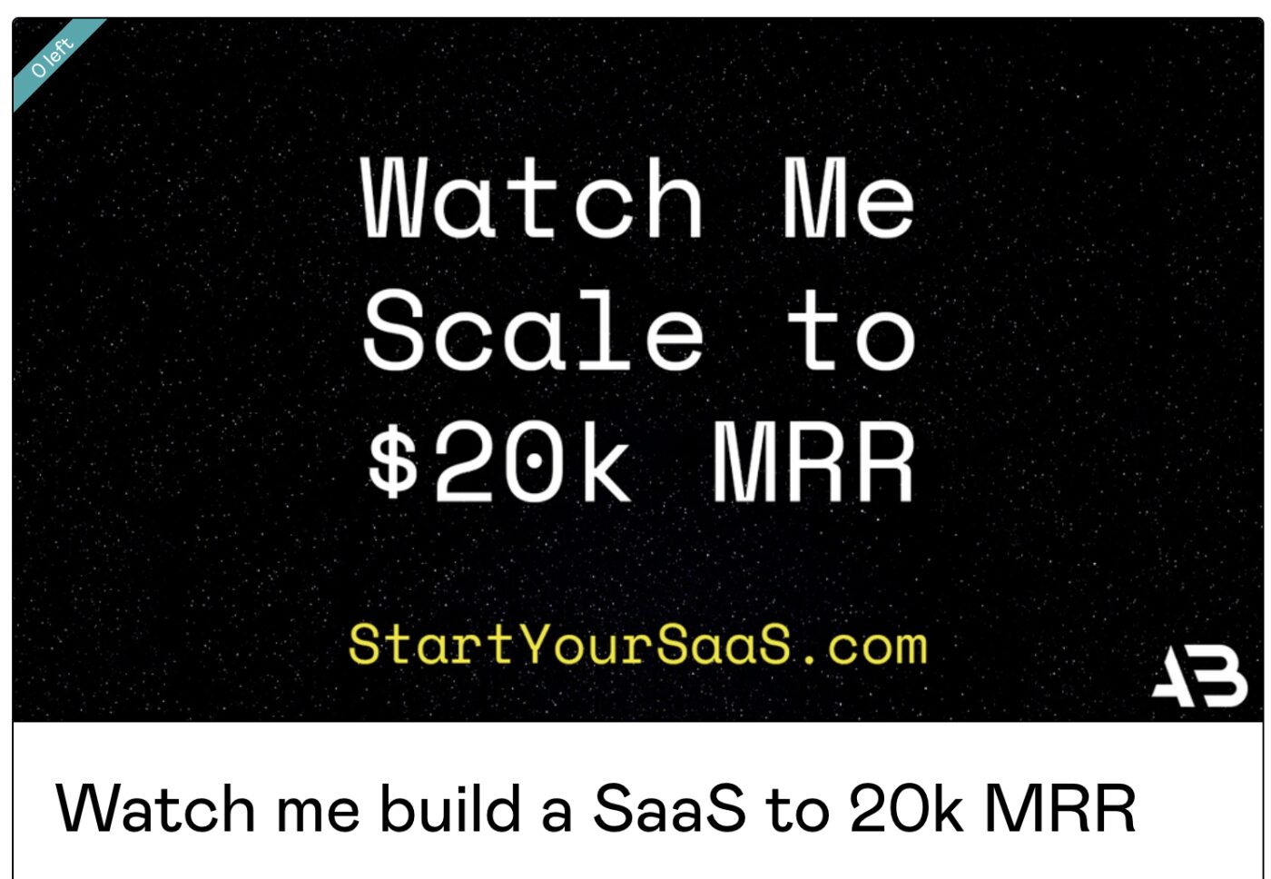 You are currently viewing Alex Berman – Watch me build a SaaS to 20k MRR Download