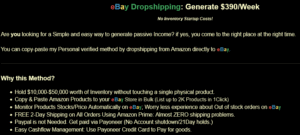 Read more about the article [METHOD] ⚡️➡️$390/Week BLUEPRINT+PROOF|✅Scalable Method|❤️Amazon to eBay Dropship✅ Download