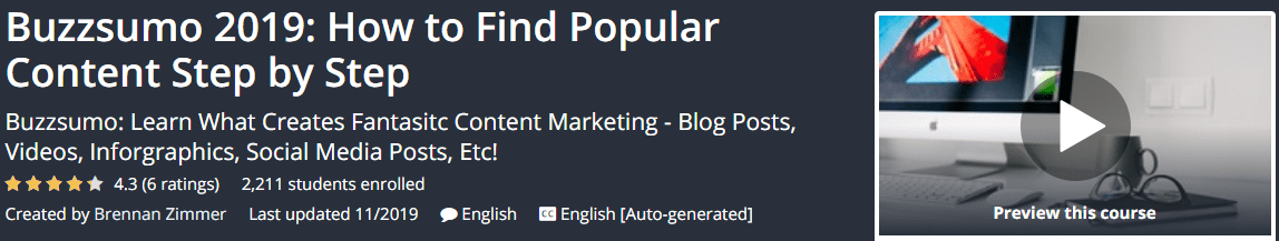 You are currently viewing [GET] Brennan Zimmer – Buzzsumo 2019 – How to Find Popular Content Step by Step Download