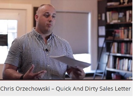 You are currently viewing [SUPER HOT SHARE] Chris Orzechowski – Quick And Dirty Sales Letter Download