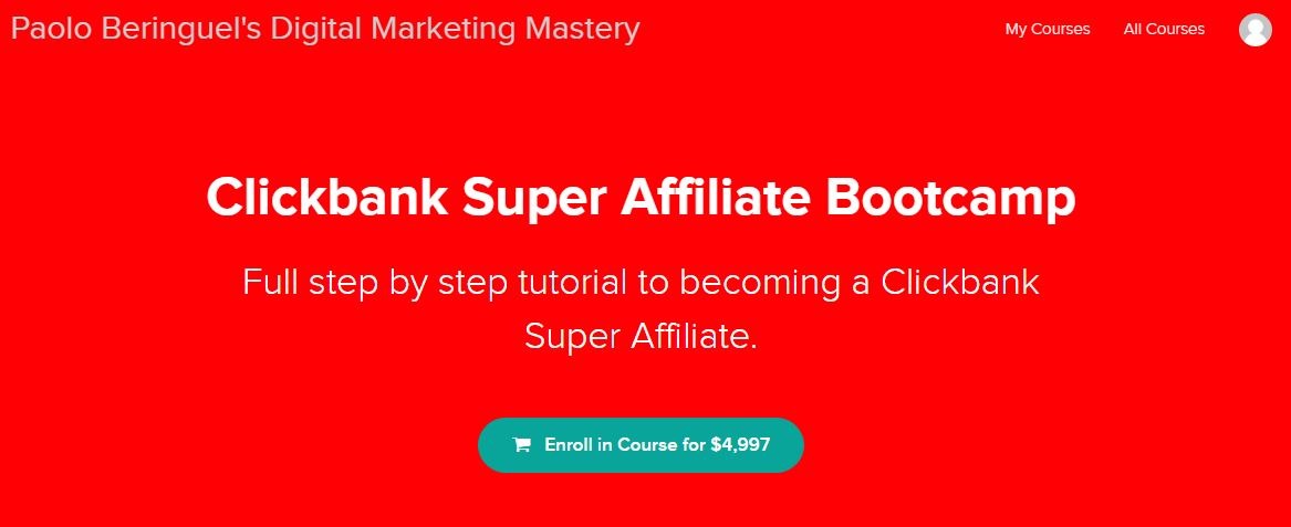 You are currently viewing Clickbank Super Affiliate Bootcamp by Paolo Beringuel