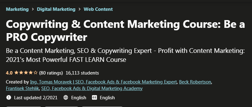 You are currently viewing Copywriting & Content Marketing Course – Be a PRO Copywriter Free Download