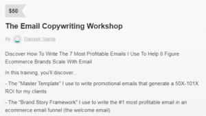 Read more about the article [SUPER HOT SHARE] Danavir Sarria – Ecomm Email Workshop Download