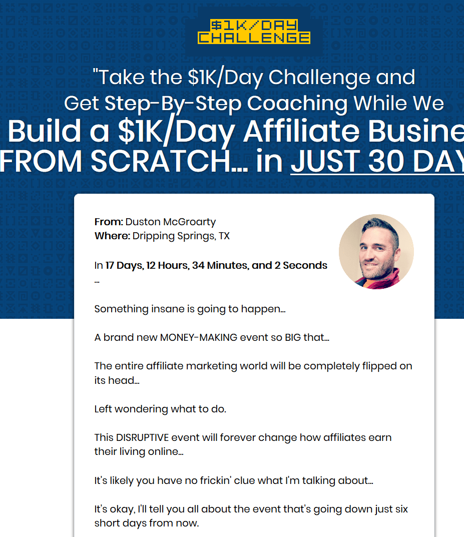 You are currently viewing [SUPER HOT SHARE] Duston MacGroarty – Build A $1K/Day Affiliate Business UP1 Download