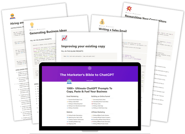 You are currently viewing Darius Lukas – ⭐ The Marketer’s Bible to ChatGPT ✅ 1000+ ChatGPT Prompts to Copy, Paste & Scale Download
