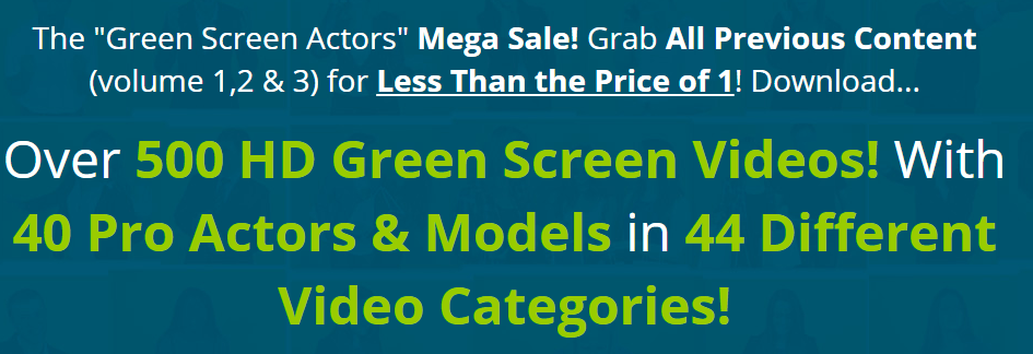 You are currently viewing Green Screen Actors Mega Sale – Blowout Sale! Over 500 HD Green Screen Videos! – Launching 10 May 2021 Free Download
