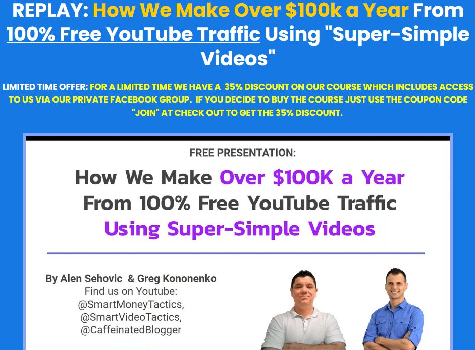 You are currently viewing [SUPER HOT SHARE] Greg Kononenko – Jet Video Academy ( How We Make Over $100k a Year From 100% Free YouTube Traffic Using “Super-Simple Videos”) Download