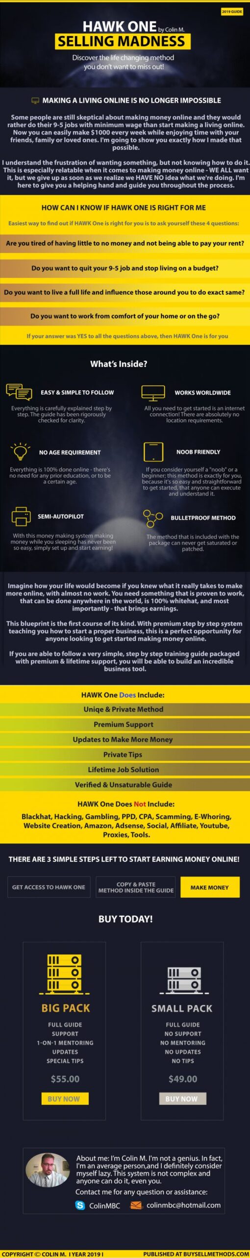You are currently viewing [SUPER HOT SHARE] HAWK One – SELLING MADNESS – 2019 Unique Method to $3K Weekly Download