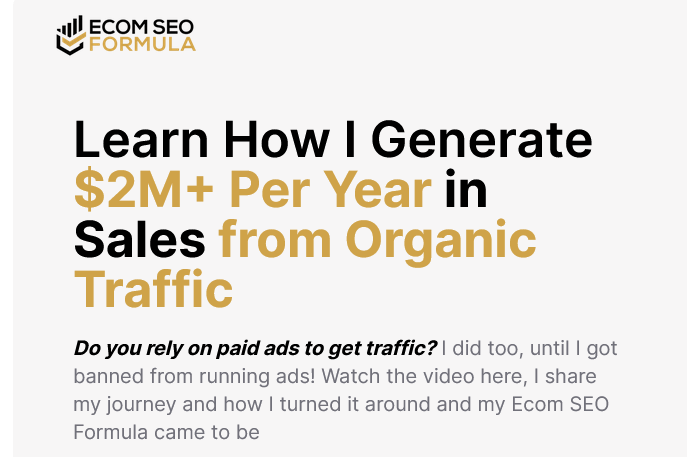 You are currently viewing John Murphy – Ecom SEO Formula Download