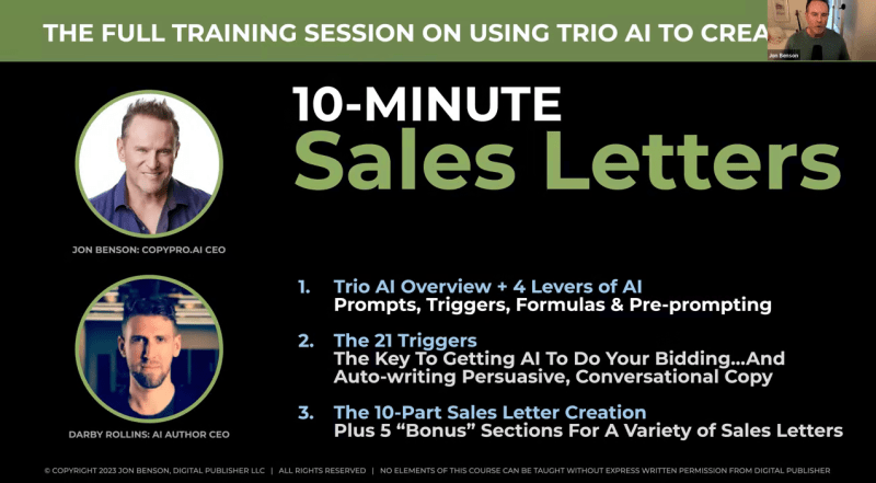 You are currently viewing Jon Benson – 10 Minute Sales Letter Download