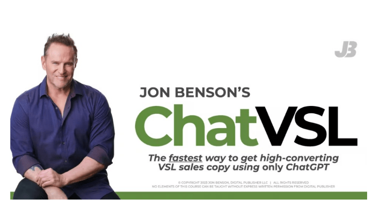 You are currently viewing Jon Benson – ChatVSL (Create and even sell high-converting VSL’s using only ChatGPT) Download