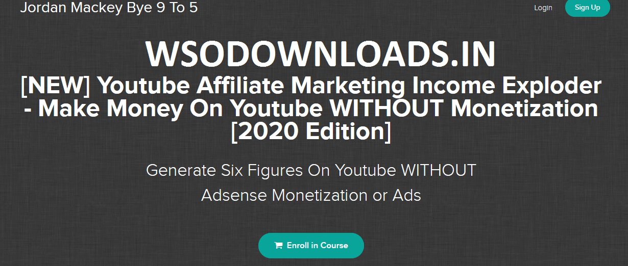 You are currently viewing [SUPER HOT SHARE] Jordan Mackey – [NEW] Youtube Affiliate Marketing Income Exploder [2020 Edition] Download