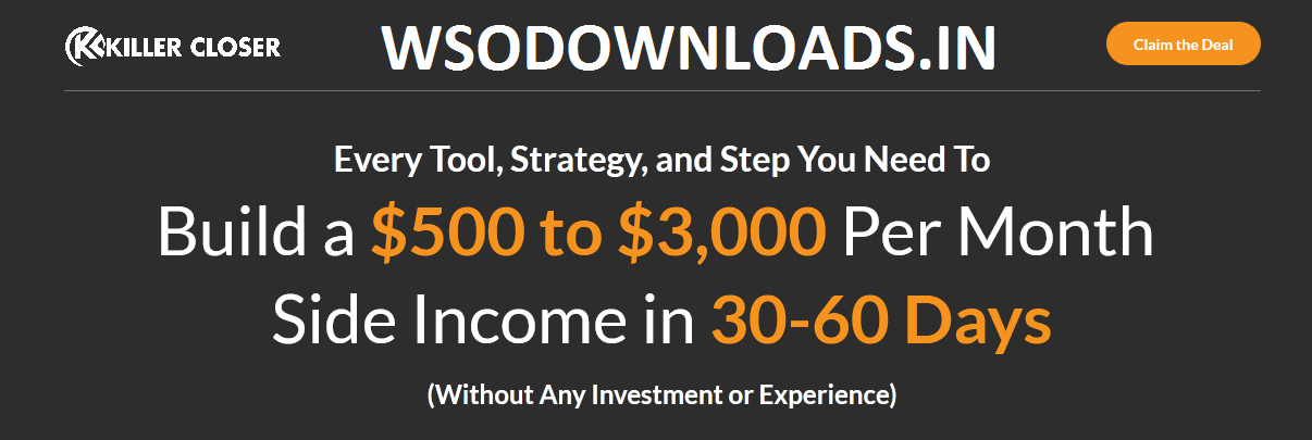 You are currently viewing [SUPER HOT SHARE] Killer Closer Academy – Build $3,000 Per Month Income In 30-60 Days Download