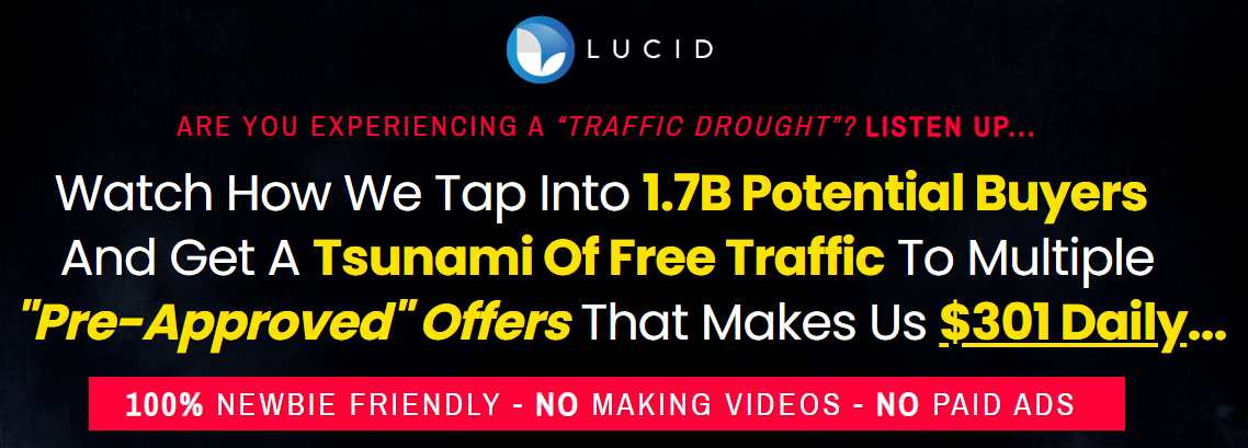 You are currently viewing LUCID – Watch How We Tap Into 1.7B Potential Buyers And Get A Tsunami Of Free Traffic Free Download
