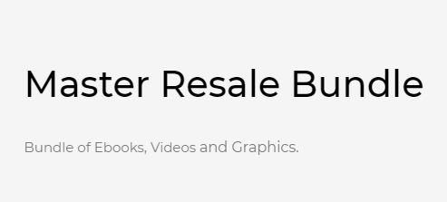 You are currently viewing [GET] Master Resale Bundle – eBooks, Videos, Graphics Pack Download