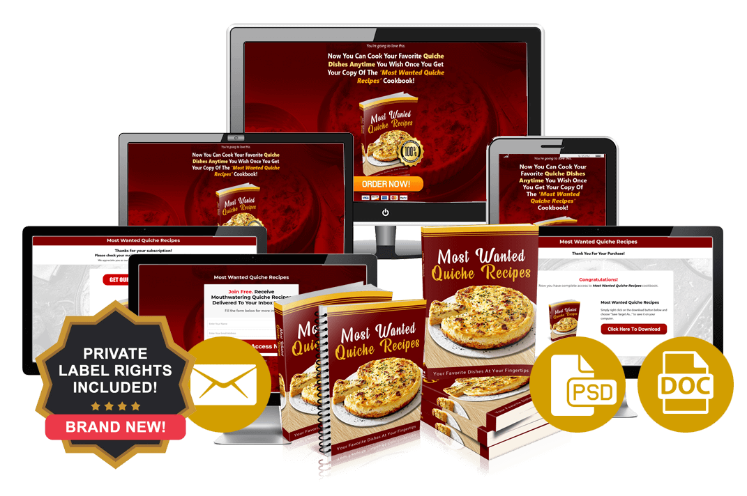 You are currently viewing Most Wanted Quiche Recipes | Instant Niche PLR Free Download