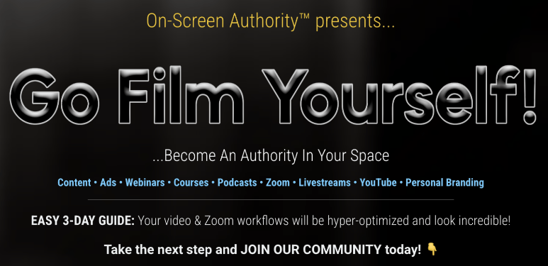 You are currently viewing On-Screen Authority – Go Film Yourself Download
