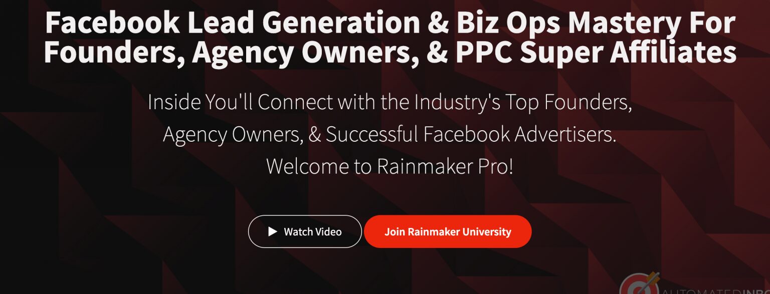 You are currently viewing Rainmaker University – Facebook Ads For Lead Generation Download