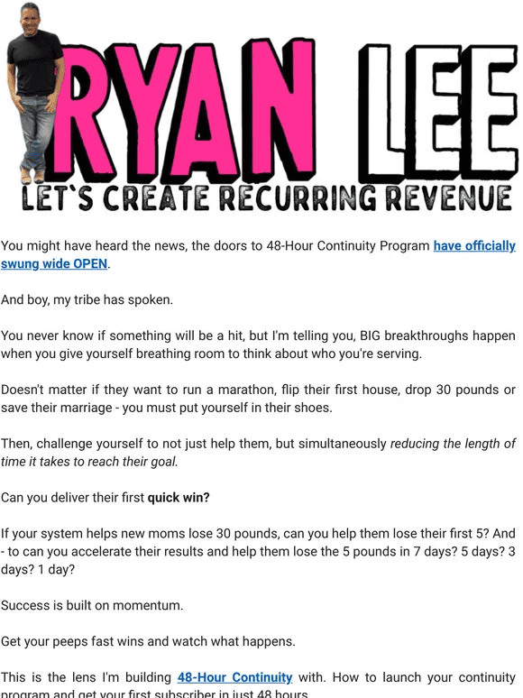 You are currently viewing Ryan Lee – 48 Hour Continuity Download