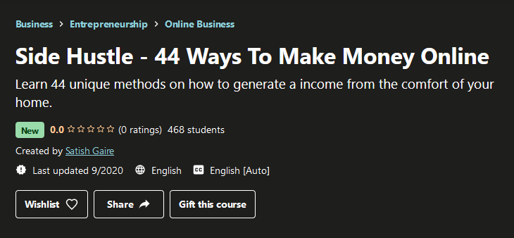 You are currently viewing [GET] Side Hustle – 44 Ways To Make Money Online Free Download