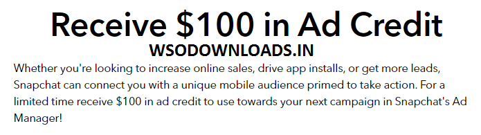 You are currently viewing [GET] SnapChat $100 Ads coupon for US and CANADA Download
