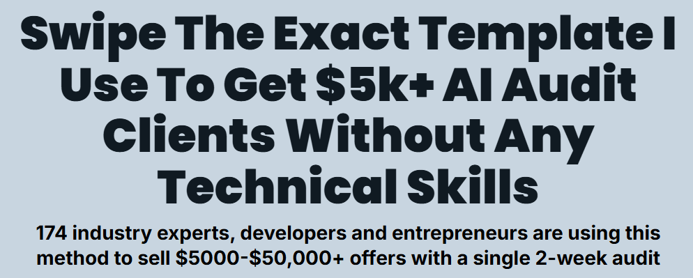 You are currently viewing The AI Audit – The Exact Template I Use To Get $5k+ AI Audit Clients Without Any Technical Skills Download