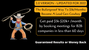 Read more about the article The Bulletproof Way To $5k/Months In 2022: Become A Lead Gen Cowboy Download