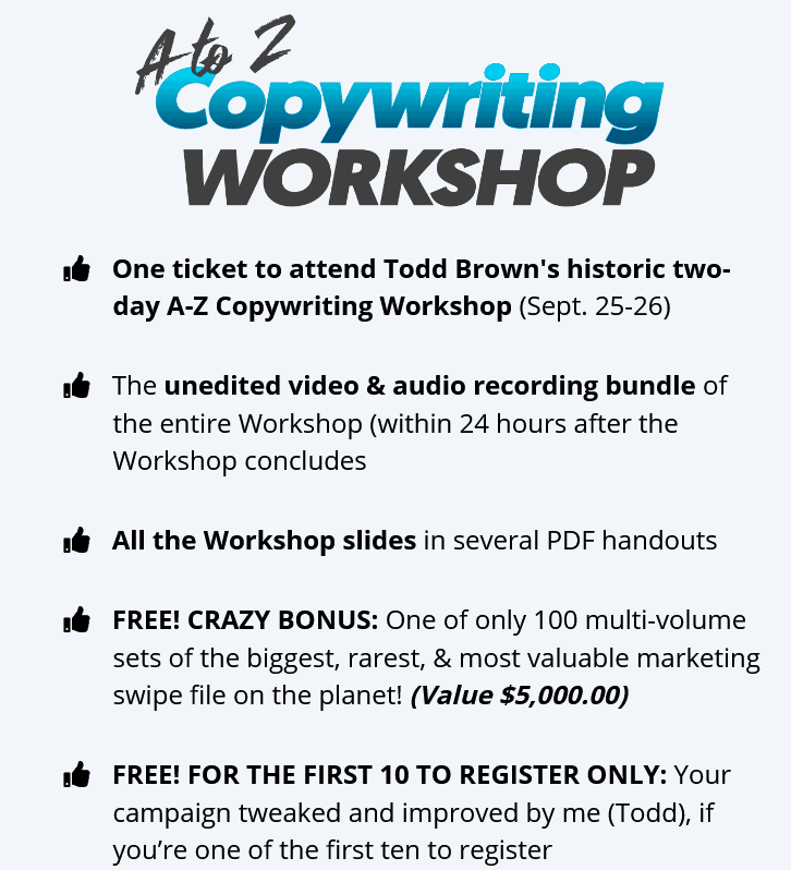 You are currently viewing Todd Brown – A-Z Copywriting Workshop Download