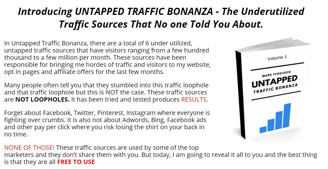 You are currently viewing Untapped Traffic Bonanza (Volume 1) by Mark Ferguson