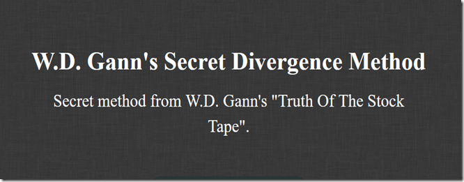 You are currently viewing W.D. Gann’s Secret Divergence Method Download